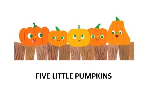 five little pumpkins clipart